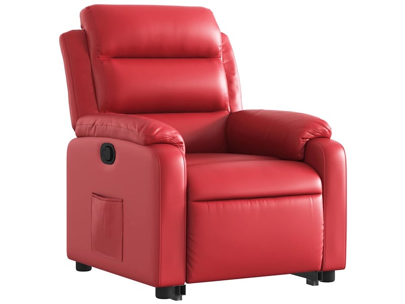  Fauteuil inclinable, fauteuil relax salon rouge similicuir shl24965  - Conforama C