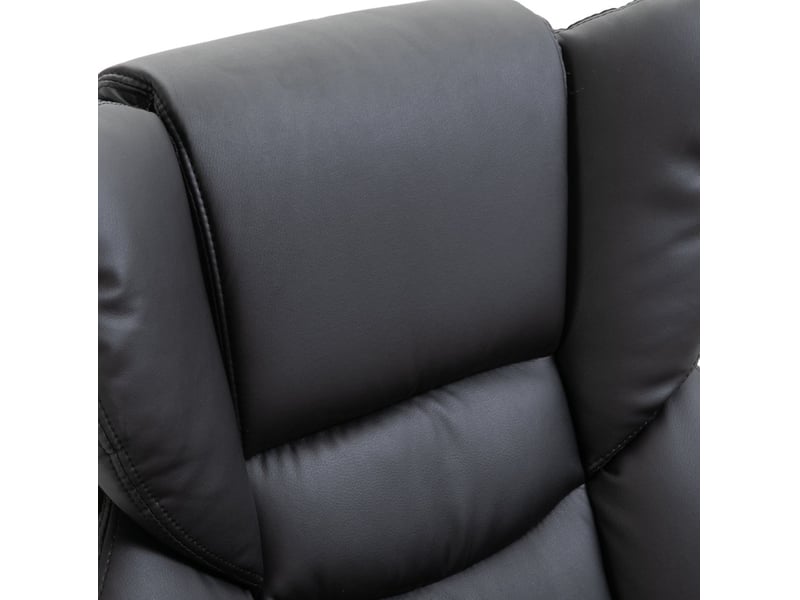 Fauteuil relax massant inclinable 79 x 82 x 101 cm – noir – pivotant 360° avec repose-pieds assorti - Conforama D