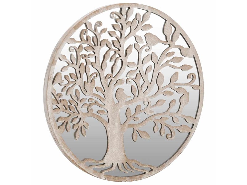  Miroir de jardin, miroir décoratif sable 40x2,5cm fer rond utilisation extérieure cf62717  - Conforama C