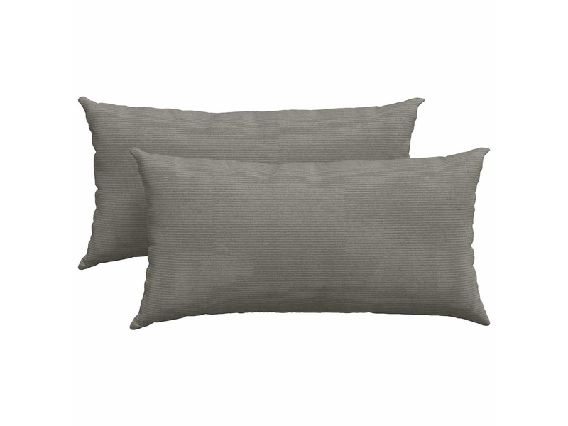 Lot de 2 coussins de canapé, coussins décoratifs gris clair 80 x 40 cm cf59076 - Conforama A
