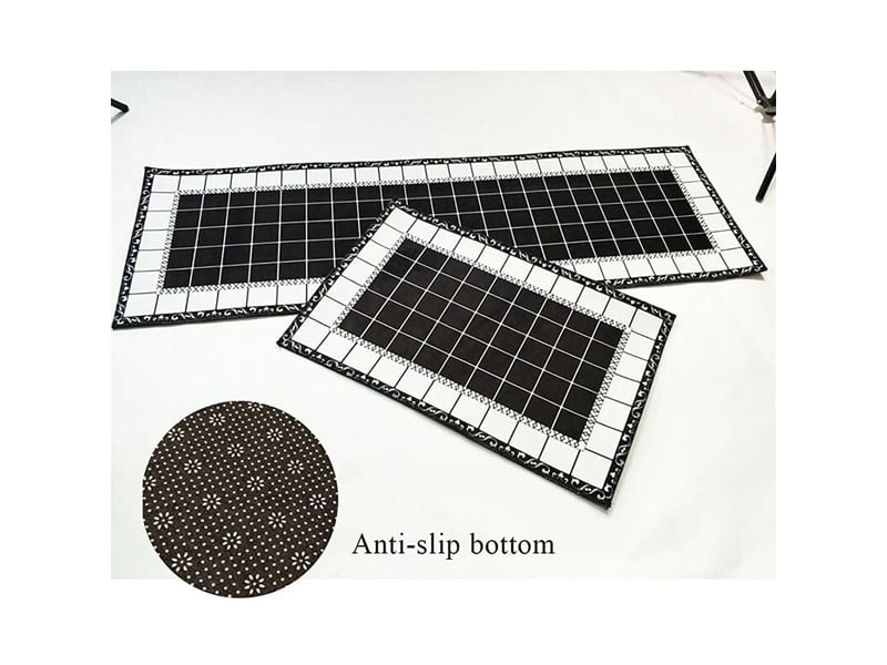  2 pièces tapis cuisine antidérapant absorbant tapis de sol devant evier lavable 40 * 60+40 * 120cm ＃3  - Conforama C