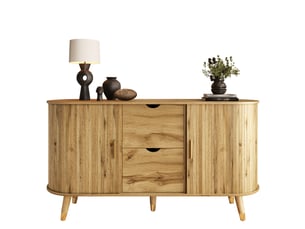 Buffet 2 porte(s) 2 tiroir(s) EVRYAE - 140 cm coloris naturel
