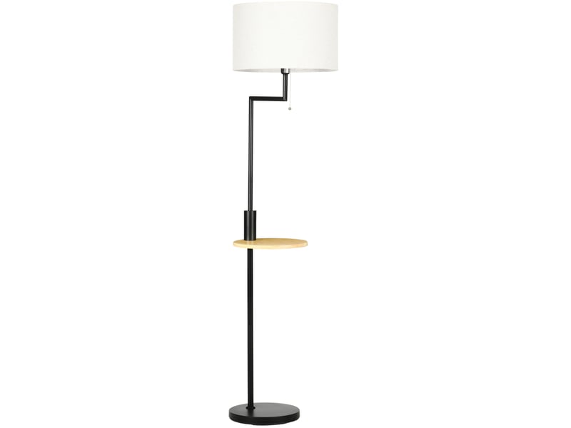  Lampadaire avec tablette et usb, 40x168 cm, métal, blanc, sans ampoule  - Conforama A