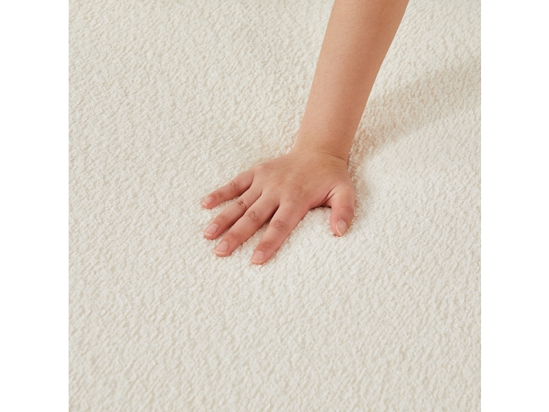  Méridienne 2 places en chenille beige avec dossier ondulé  - Conforama E