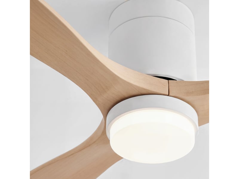Sweiss flow22 - ventilateur de plafond avec led, 6 vitesses, bois clair - Conforama E