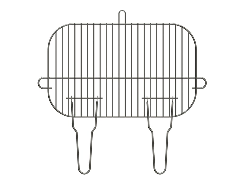  Grille barbecue rectangulaire somagic en acier chromé 45 x 29 cm  - Conforama A