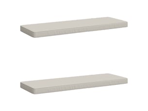Lot de 2 coussins de banc, coussins d'assise vught 100 % polyester blanc cf57809