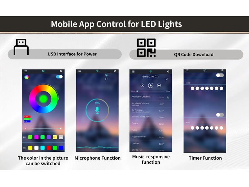  Lot de 2 buffets hauts, coloris blanc, 107 × 34 × 184 cm chacun, mdf et métal, led rgb pilotable par application  - Conforama E