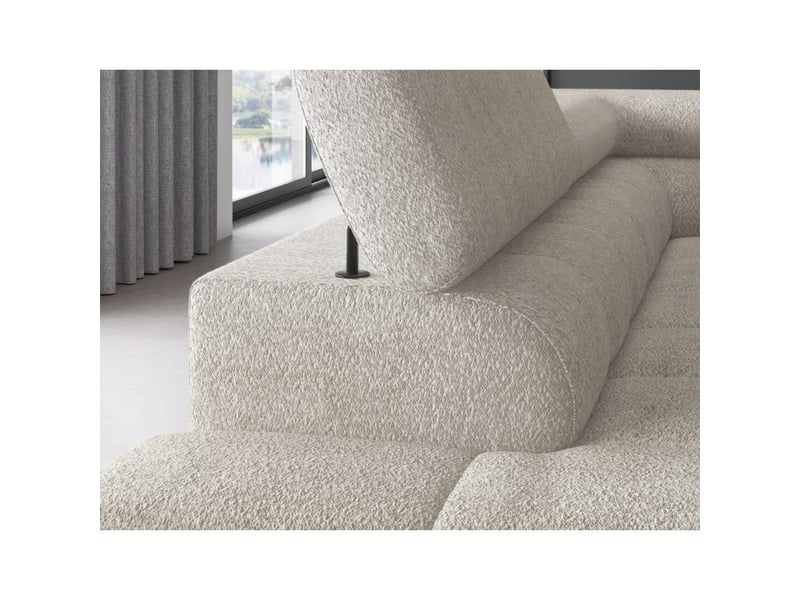 Canapé d'angle gauche ferrum beige clair avec coffre avec coffre 276x93x200cm - Conforama D