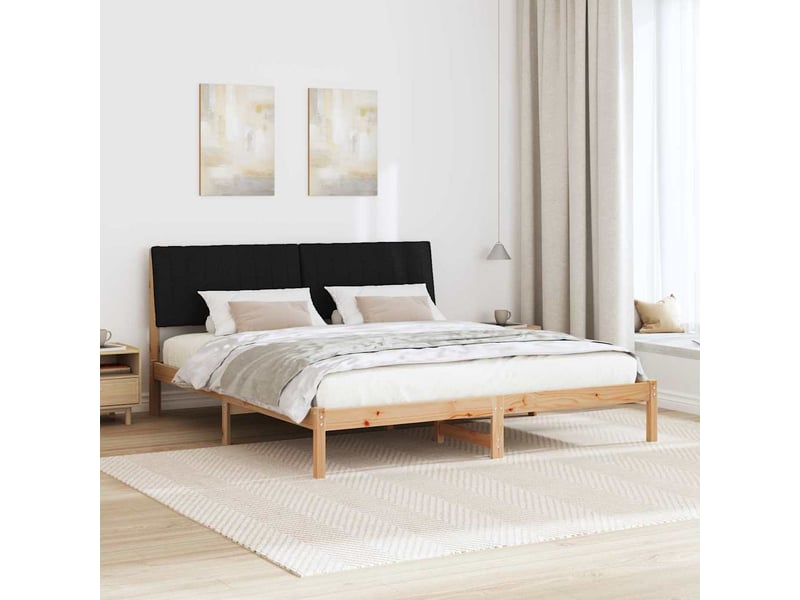  Lit double- lit adulte -  cadre de lit avec tête de lit marron 180 x 200 cm pin massif  - Conforama C