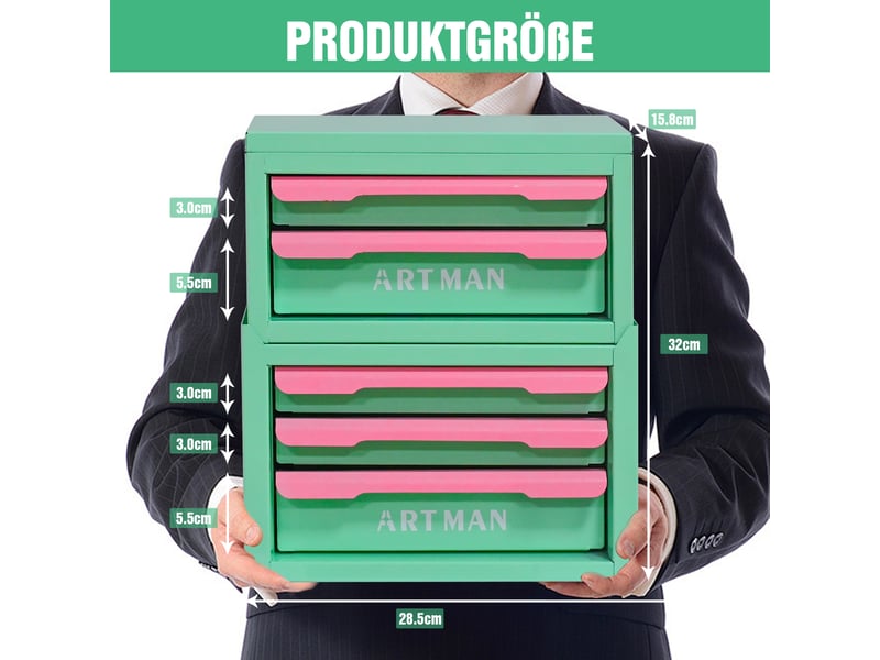  Organisateur en acier à 5 tiroirs 28.5 x 15.8 x 32 cm W3655P454019 - Conforama C