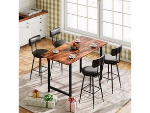 tabouret de bar <strong></strong> - noir hauteur d'assise 85 cm