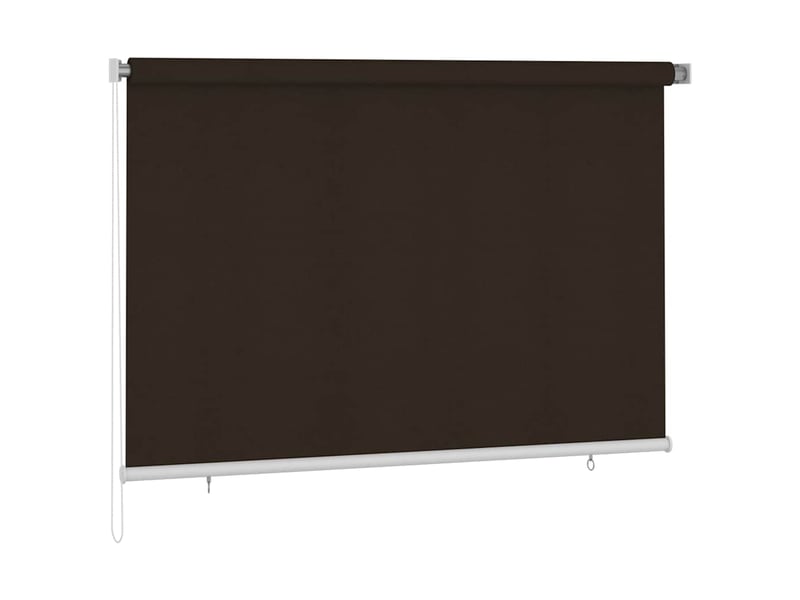 Store enrouleur, store roulant d'extérieur 225 (l) x 140 (h) cm marron cf47385 - Conforama B