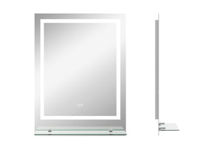Miroir rectangulaire de salle de bain coloris transparent <strong>DESMIU</strong>  <strong></strong> - 70 cm x 50 cm