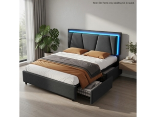 Lit avec rangement 140x200 cm GUTENACHT   coloris gris