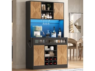 Buffet 5 porte(s) 0 tiroir(s) <strong></strong> <strong></strong> - 105 cm coloris noir
