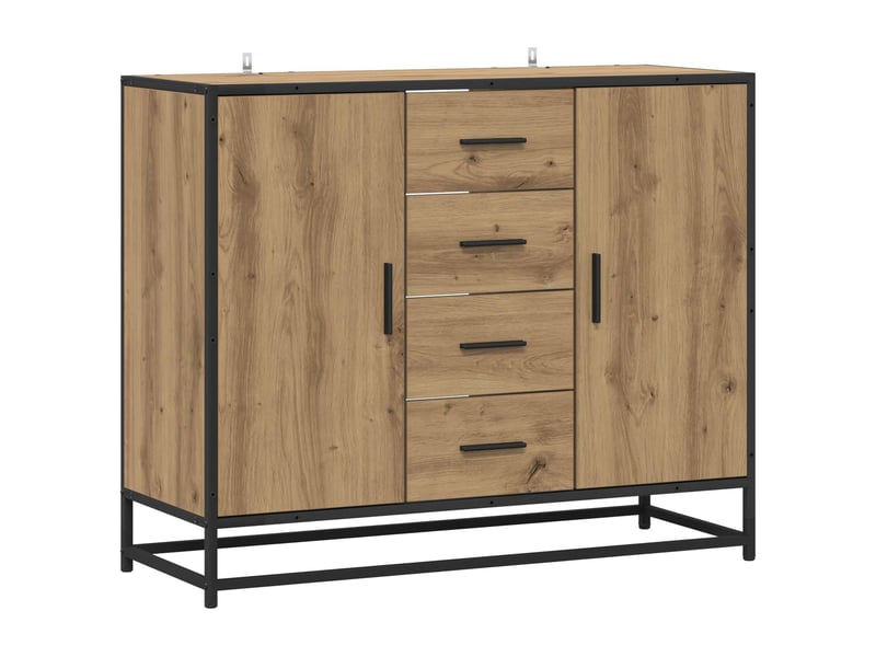  Buffet - bahut - meuble de rangement chêne artisanal 92 x 35 x 76 cm bois d'ingénierie  - Conforama A