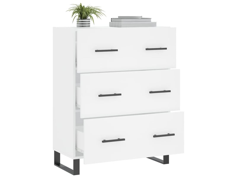  Buffet - bahut - meuble de rangement blanc 69,5x34x90 cm bois d'ingénierie  - Conforama D
