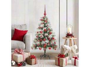 Sapin de noël - arbre de noël artificiel vert et blanc 120 cm