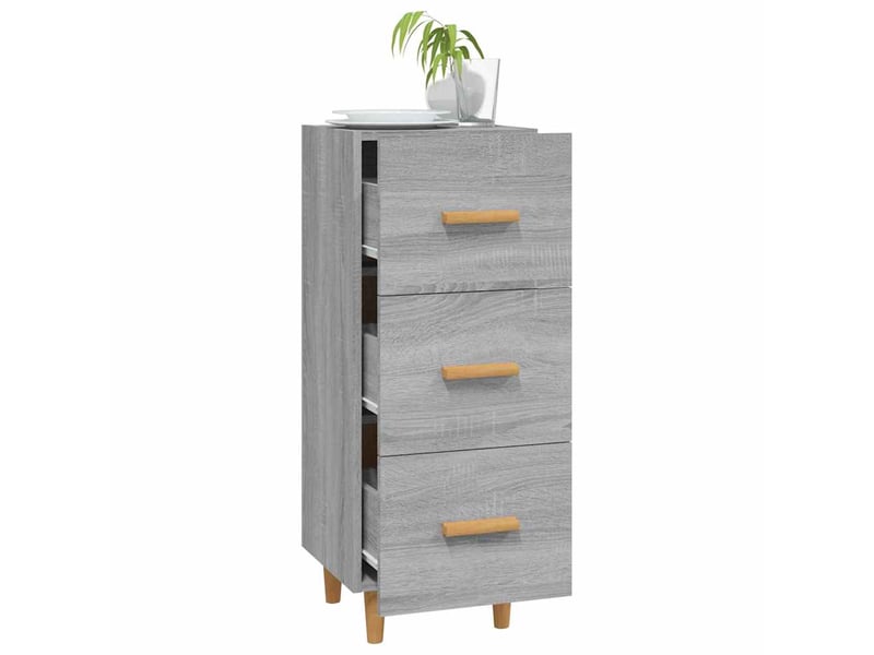  Buffet - bahut - meuble de rangement sonoma gris 34,5x34x90 cm bois d'ingénierie  - Conforama D