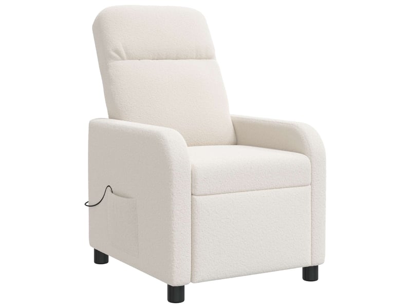 Vidaxl fauteuil de massage inclinable crème bouclé  - Conforama E