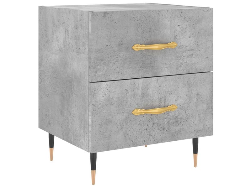  Lot de 2 tables de chevet - cabinet de chevet - table de nuit gris béton 40x35x47,5cm bois d’ingénierie  - Conforama D