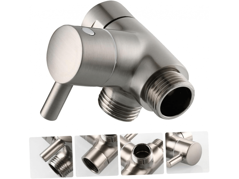  1 pièce robinet diviseur voies cuivre pour évier adaptateur de raccordement pour cuisine ou salle de bain installation facile de fuites  - Conforama D
