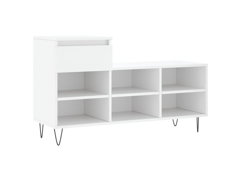 Meuble à chaussure | armoire à chaussures blanc 102x36x60 cm bois d'ingénierie shl3343  - Conforama A