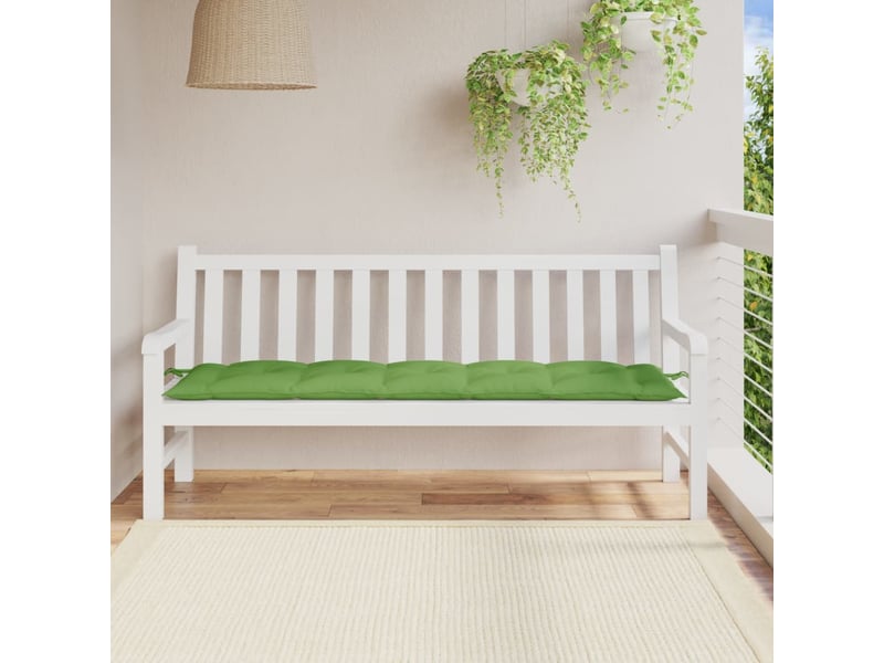  Coussin de banc de jardin, coussin d'assise vert mélangé 180x50x7 cm tissu cf52876  - Conforama C