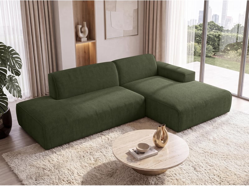  Canapé d'angle moderne didim duo, 288 cm, vert, en velours d Didim Duo - Conforama D