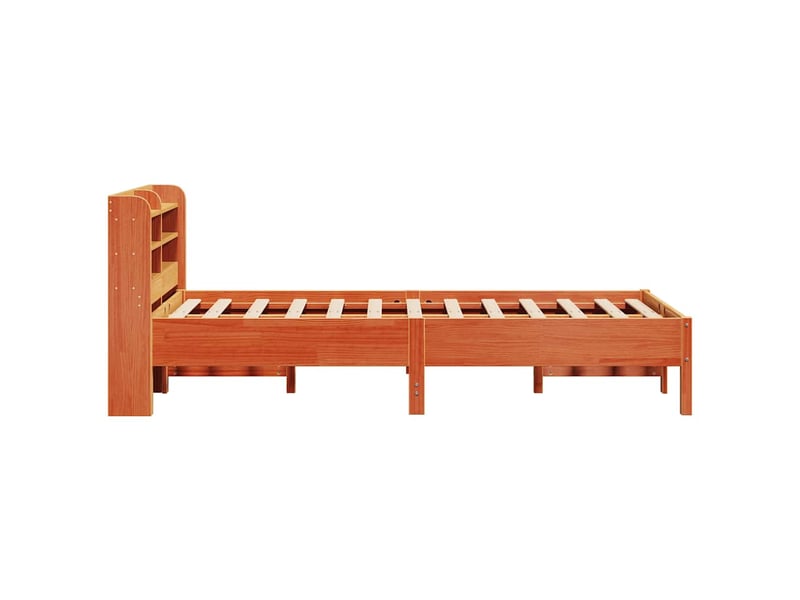  Lit simple- lit adulte -  cadre de lit sans matelas  marron 100x200cm bois pin massif  - Conforama D
