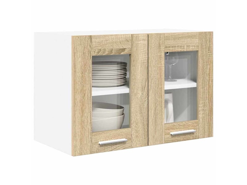 Meuble de rangement, armoire suspendue 2 pcs chêne sonoma bois d'ingénierie shl1210 - Conforama C