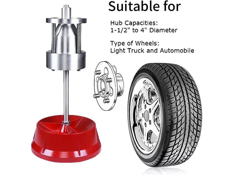  Équilibreuse de roue portable outil d'équilibrage pour pneus 1,5 à 4 pouces argenté et rouge  - Conforama D