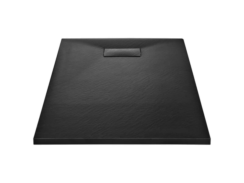  Bac de douche receveur de douche rectangulaire salle de bain maison intérieur trou de drain standard de 9 cm smc 120x70 cm noir 02_0003453  - Conforama C