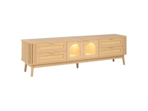 Meuble tv coloris naturel 180 cm <strong>BIQZUYA</strong> <strong></strong>