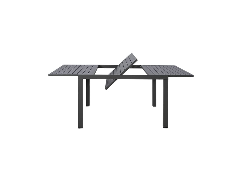  Ensemble table de jardin carrée 120180cm + 8 fauteuils gris - lacanau  - Conforama D