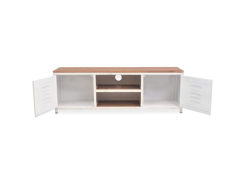  Meuble tv - banc tv - meuble de rangement 120x30x40 cm blanc  - Conforama C