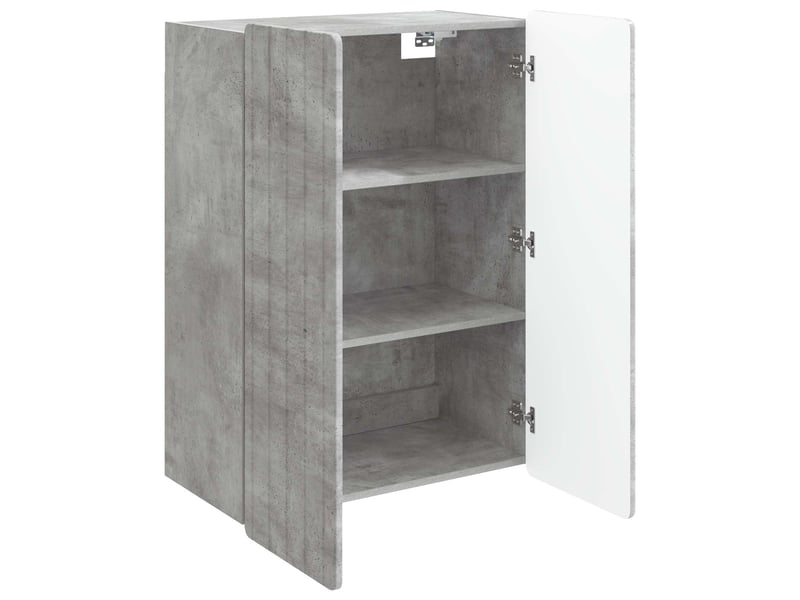 Armoire murale salon, meuble de rangement gris béton 66 x 34,5 x 92 cm bois d'ingénierie - Conforama C