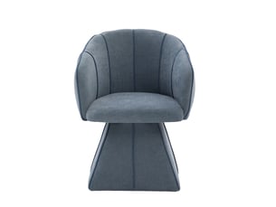 Fauteuil pivotant individuel 56 x 54 x 74,5 cm - siège relax ergonomique pour adultes et adolescents - chenille - bleu