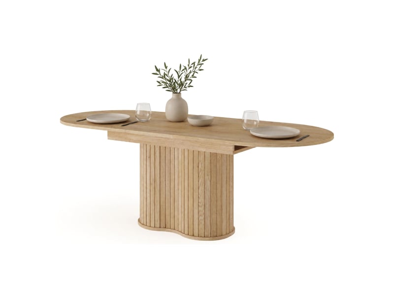  Table extensible kasota, 8 places, 180x90x76h cm chêne marron Kasota - Conforama A