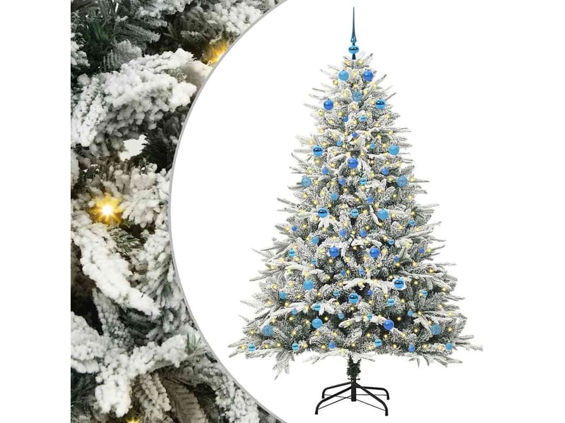 Sapin de noël, arbre de noël artificiel pré-éclairé avec ensemble de boules shl3927 - Conforama A