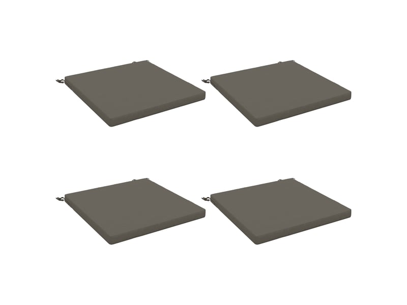  Lot de 4 coussins de siège, coussins d'assise soest 100 % polyester gris cf60427  - Conforama A