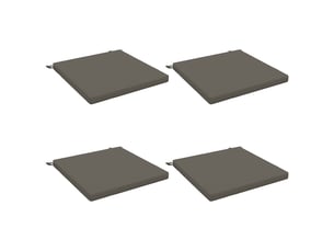 Lot de 4 coussins de siège, coussins d'assise soest 100 % polyester gris cf60427