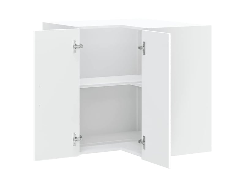 Meuble de rangement, armoire murale d'angle de cuisine kalmar blanc bois ingénierie - Conforama E