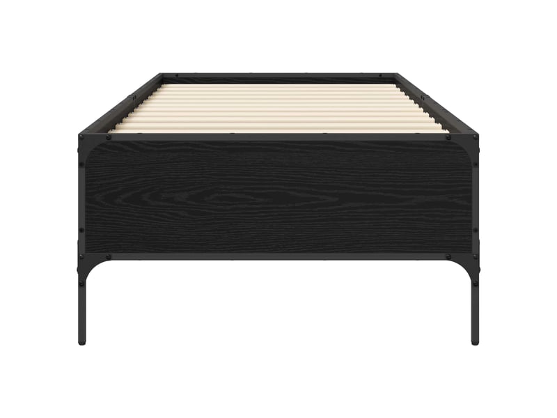  Lit simple- lit adulte -  cadre de lit chêne noir 80 x 200 cm bois d'ingénierie  - Conforama C