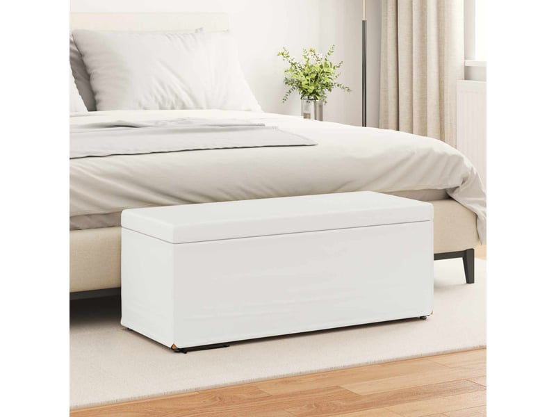  Tabouret de salon blanc 101x41x40 cm  - Conforama B