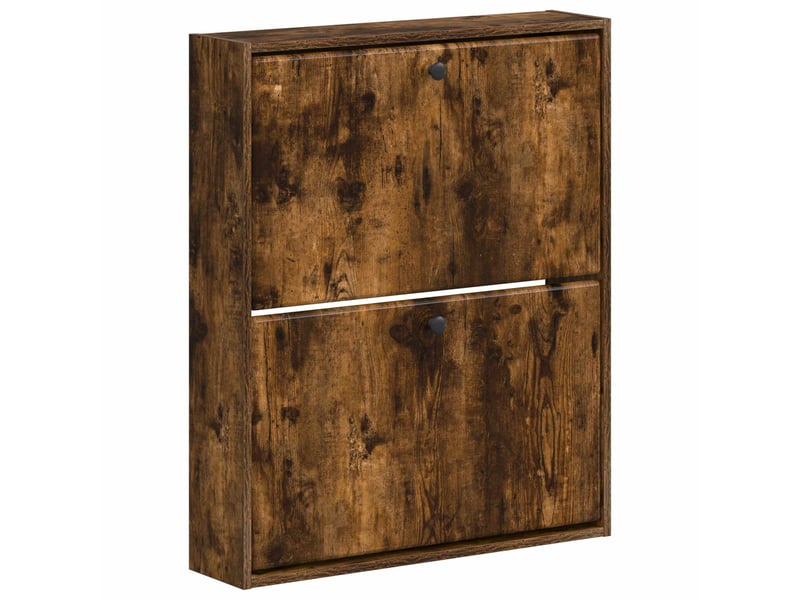  Meuble à chaussures mural, armoire à chaussures breda 71x17x86 cm chêne fumé  - Conforama A