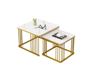 Table basse carré(e) coloris blanc <strong>HAUSS SPOLE</strong> <strong></strong> - 60 cmx45 cm