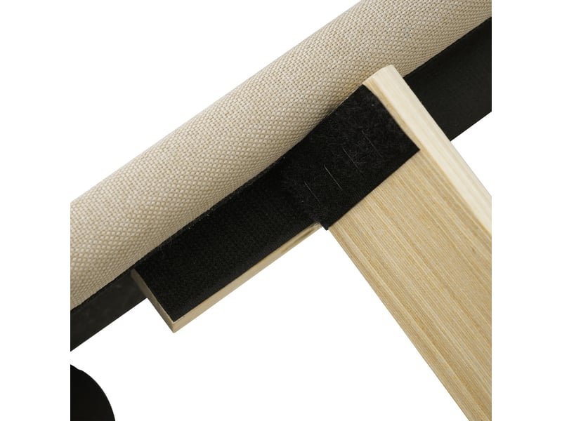  Lit simple en lin beige, lit 1 place avec tête réglable et led à couleur variable, 90x200 cm, sans matelas  - Conforama E