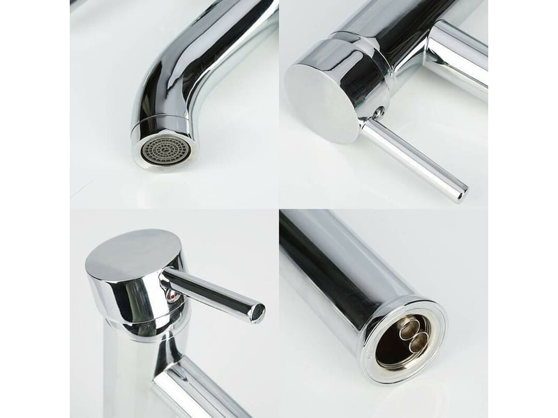 Robinet lavabo,salle bain avec haut mitigeur lavabo pour lavabo ou vasque de salle bain, chaude et froide réglable de mitigeur lavabo 200 - Conforama E